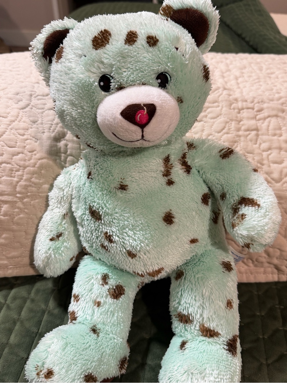 Build-A-Bear Baskin-Robbins Mint Chocolate Chip Ice Cream‎ Bear, limited-edition
